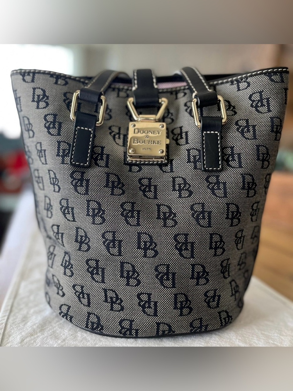 Dooney & Bourke North South Bucket Bag EUC